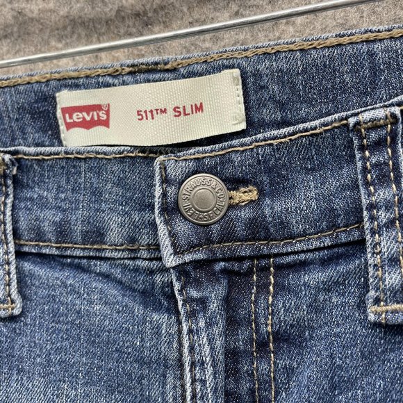 Levi's 511 Jeans Youth 14 Reg 27x27 Straight Blue Denim Pants Outdoor Slim Fit - Picture 5 of 11